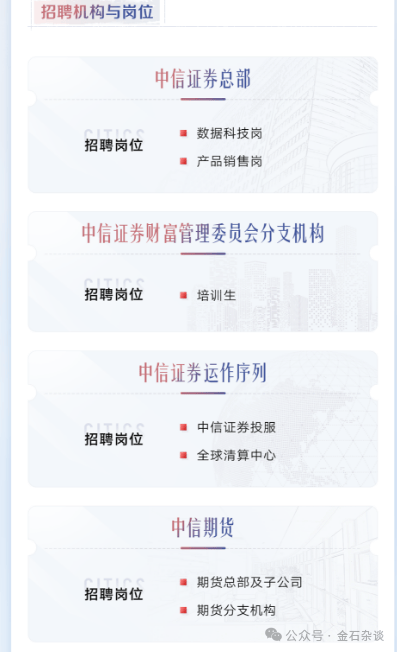 中信证券秋招，已无投行岗位了...